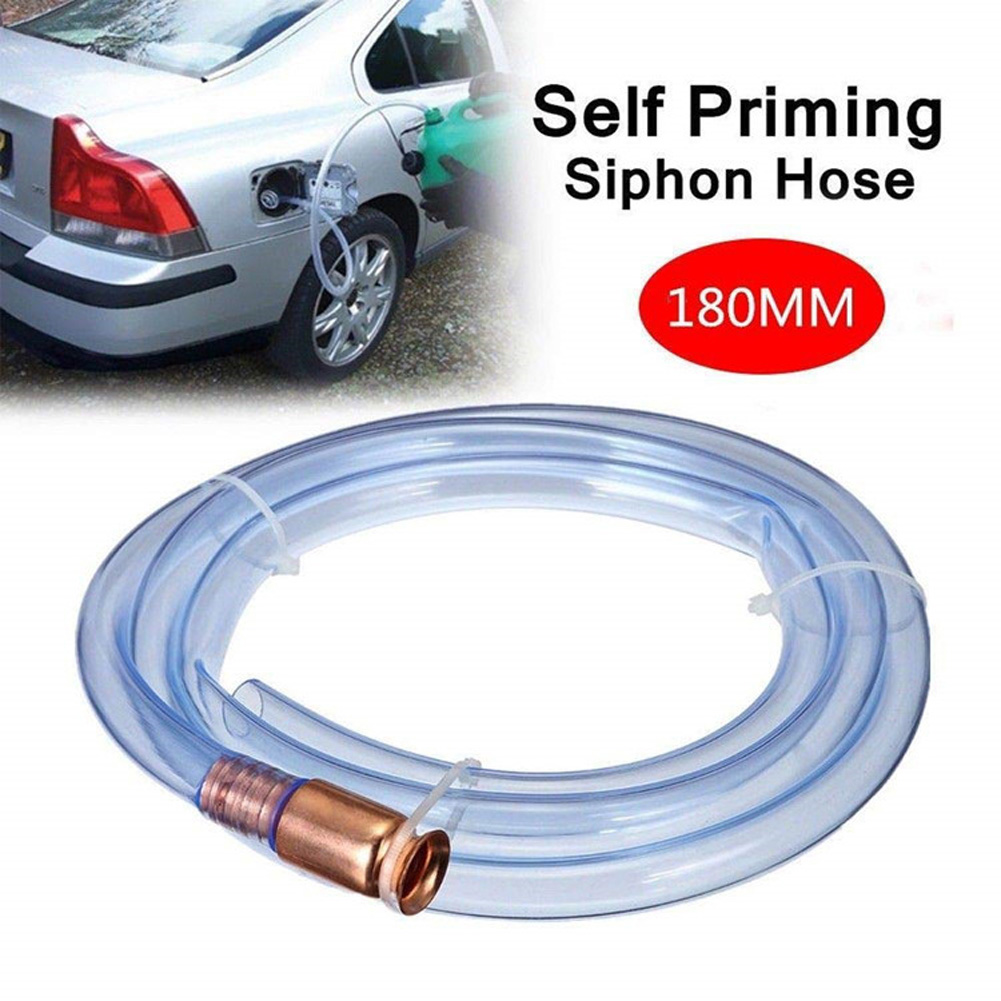 KOKKO Self Priming Siphon Hose, Crystal Clear Food Grade Tubing 5.9ft Length, 0.07in Thickness Multipurpose Siphon Hose For Water, Liquids, Oil & Gas, Aquarium Draining. 