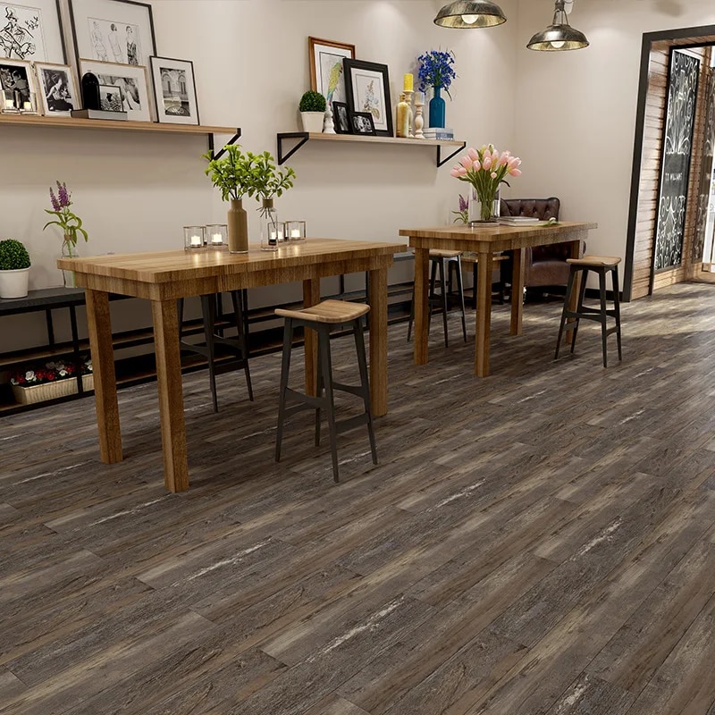 wall stickers Self-Adhesive Wood Grain Floor Wallpaper Waterproof Wall Sticker Bedroom Living Room T et Kitchen Home Decor Floor Sticker. 