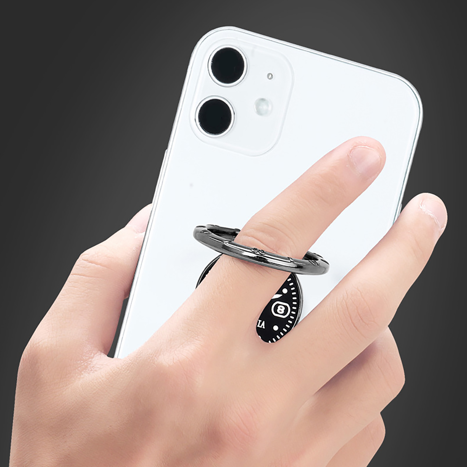 Finger Ring Phone Holder 360 Degree Rotatable Multifunctional Universal Luxury Clock Finger Ring Phone Back Sticker Pad Bracket for Outdoor. 