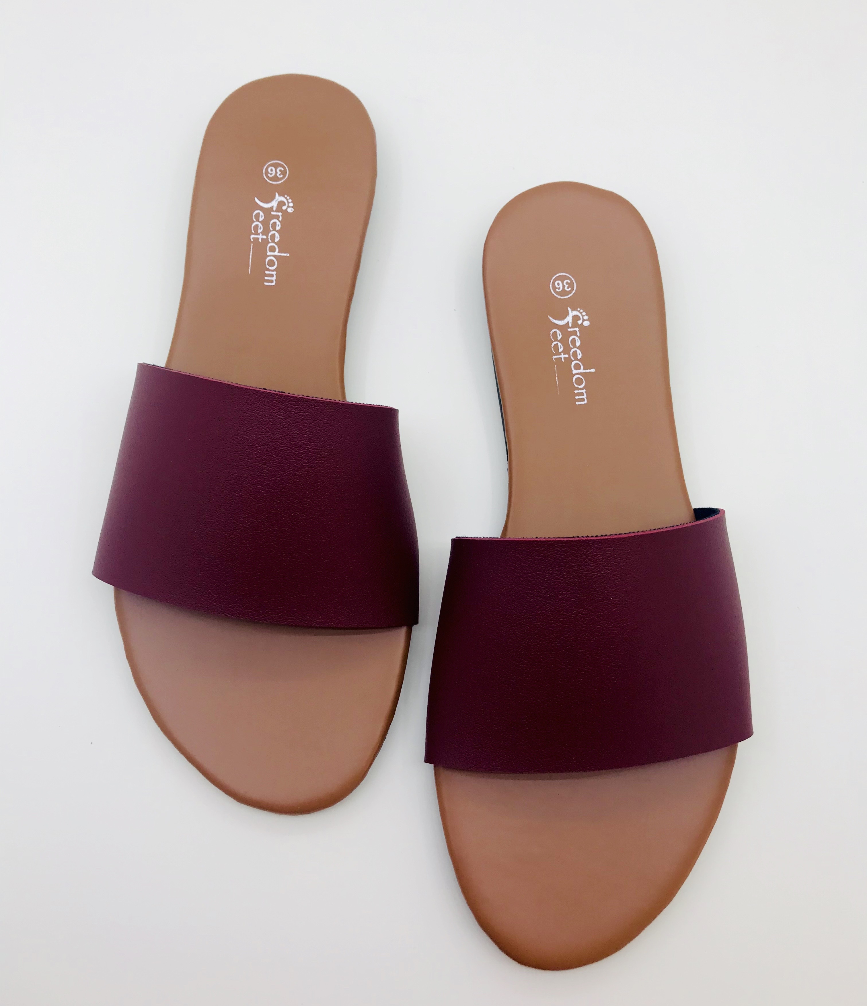 Freedom Feet High-quality Flat Ladies Slide Sandals Gladiator Flat