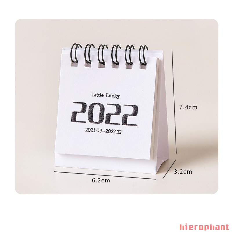 Creative Mini 2022 Calendar Portable Cute Desktop Small Desk Calendar Decoration Time Schedule. 