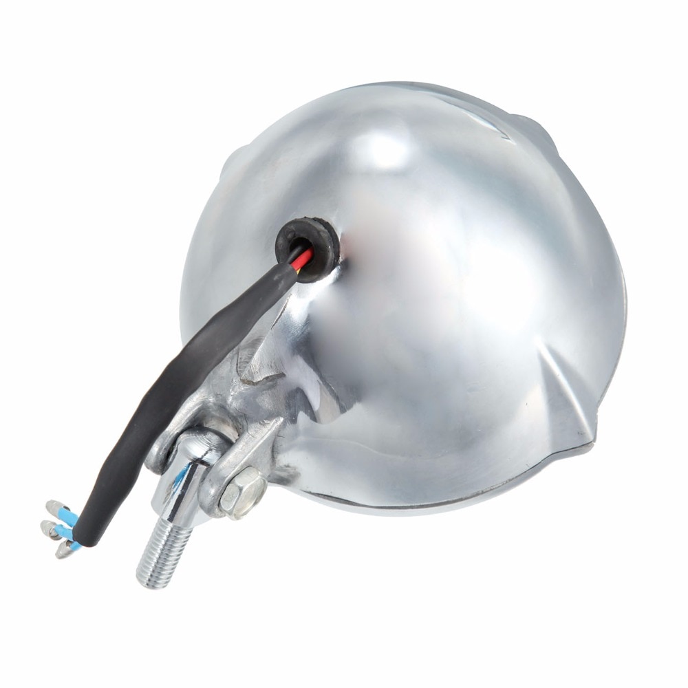Universal Headlight H11 Triangle Shape Metal Body Chopper Cafe Racer Bobber Brat - Roadies Store
