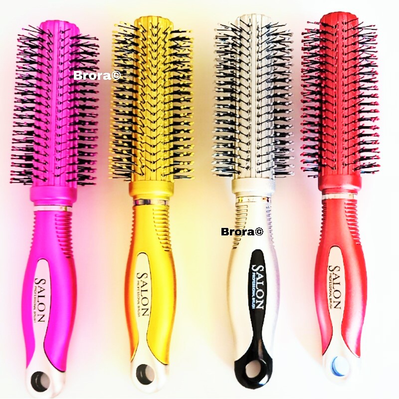 Roller Hair Brush Round Hair Brush Salon Styling & Blow Drying Bristles Brush Curly Comb. 