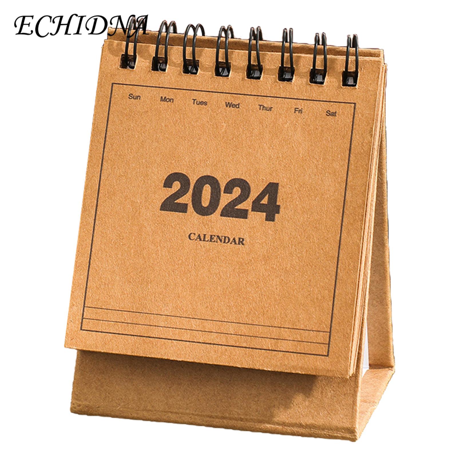Coil Design Calendar 2023-2024 Mini Desk Calendar Standing Flip Monthly Planner for School Home Office Buyers' Favorite Portable Pocket Calendar. 