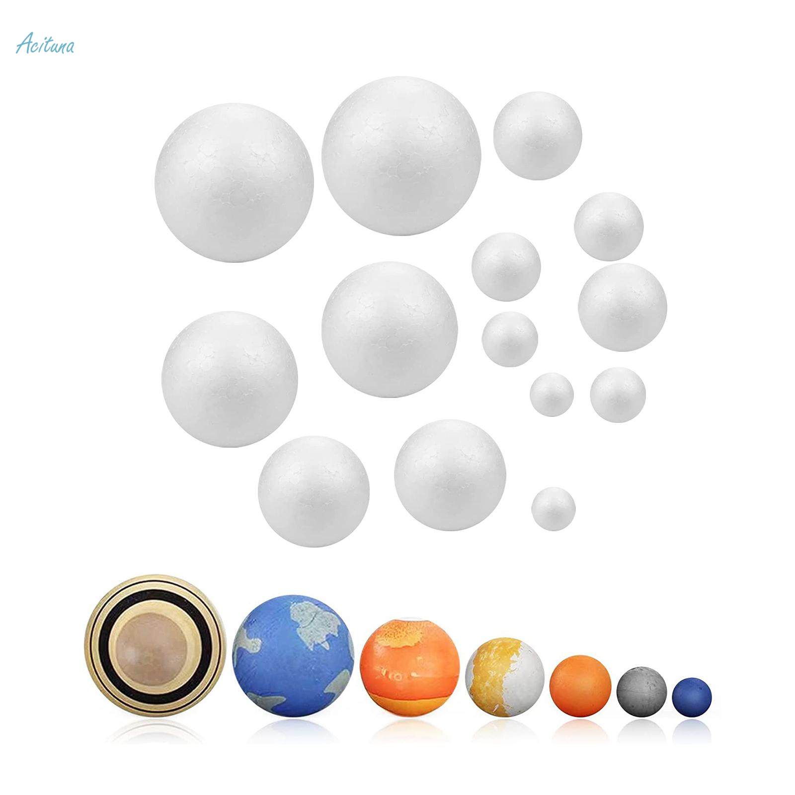 14x White Foam Balls Polystyrene Balls for Wedding Modeling Science Projects. 