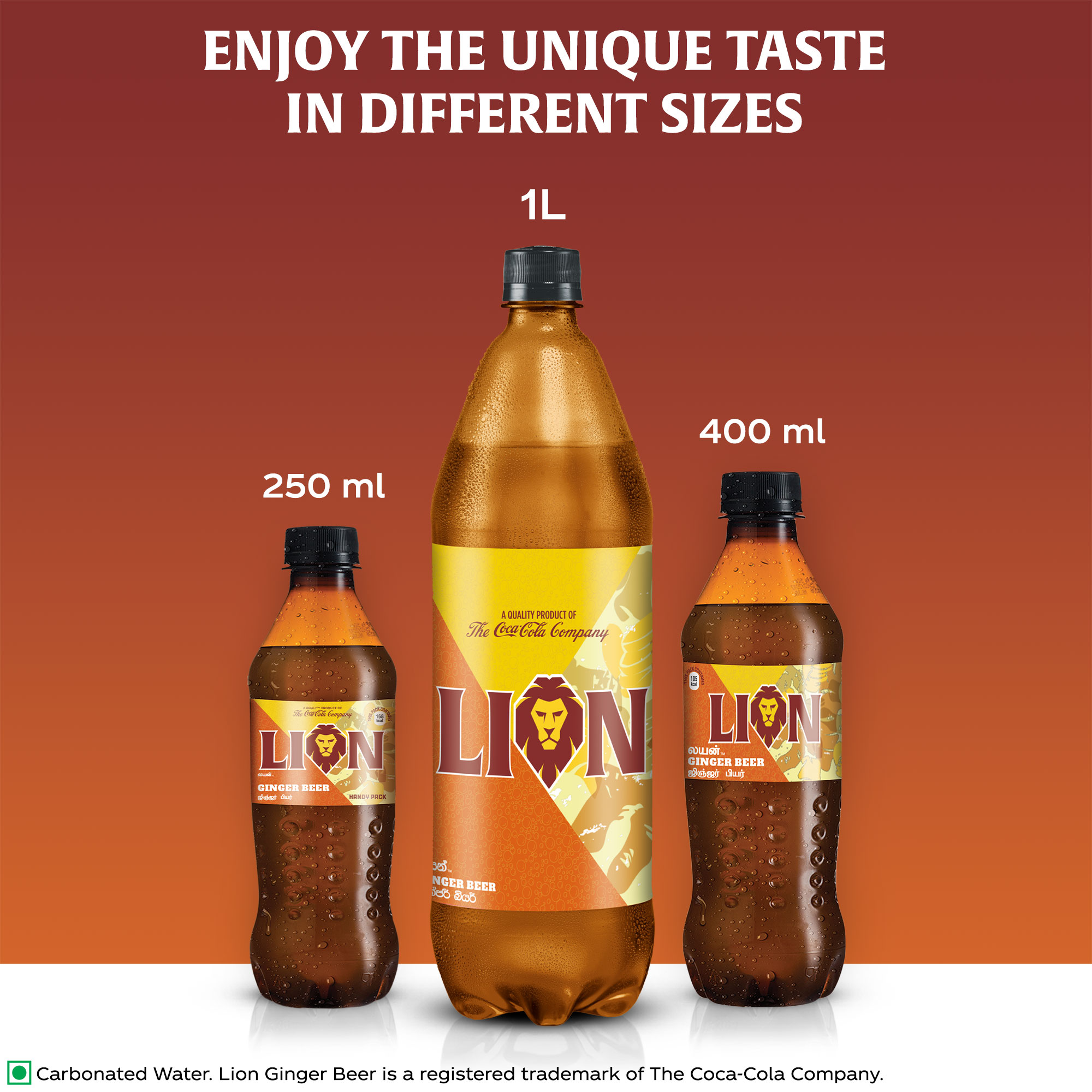 Lion Ginger Beer, Non-Alcoholic Beer with Distinctive Ginger Flavour, Flavourful Mixer, PET Bottle, 1000 ML. 