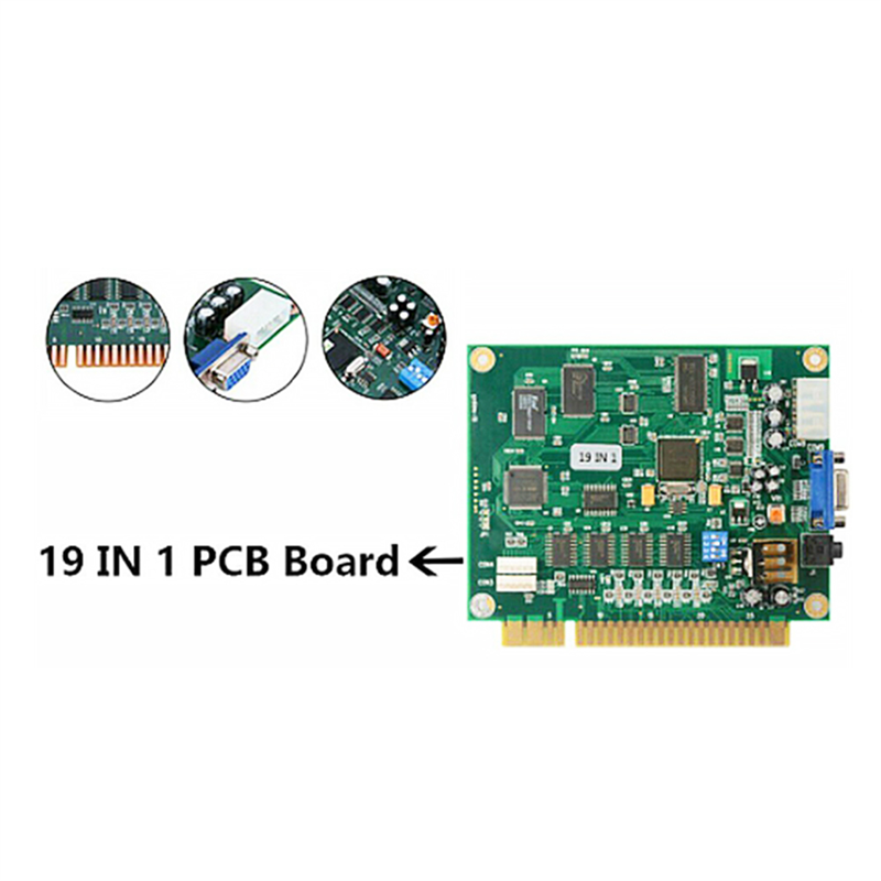 19 in 1 Arcade Classic Game Board VGA Output Arcade Game Board Durable for Jamma Arcade Motherboard. 