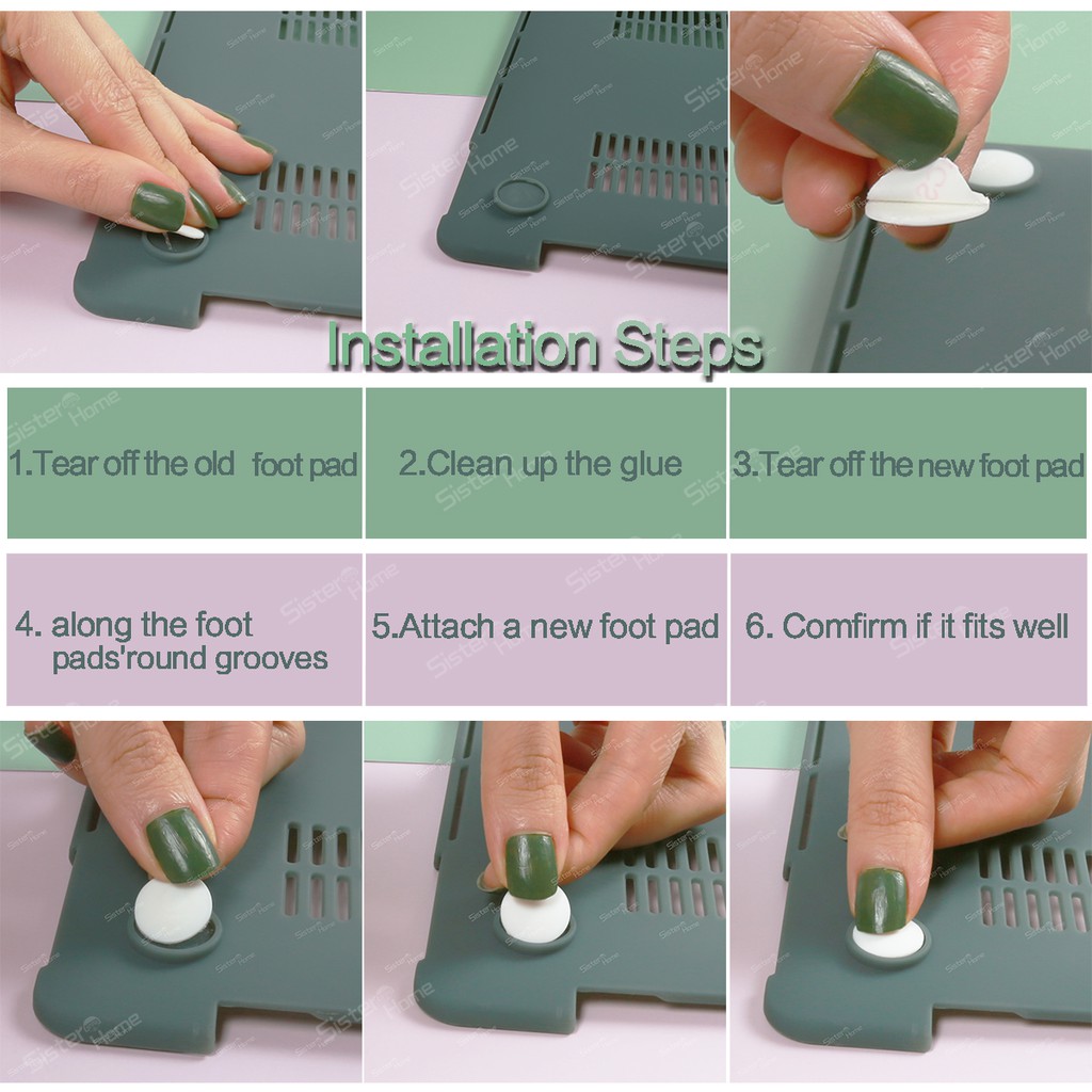 Macbook protective shell foot pad Replaceable broken foot pad Non-slip non-slip 15mm silicone foot pad Macbook universal rubber pad. 