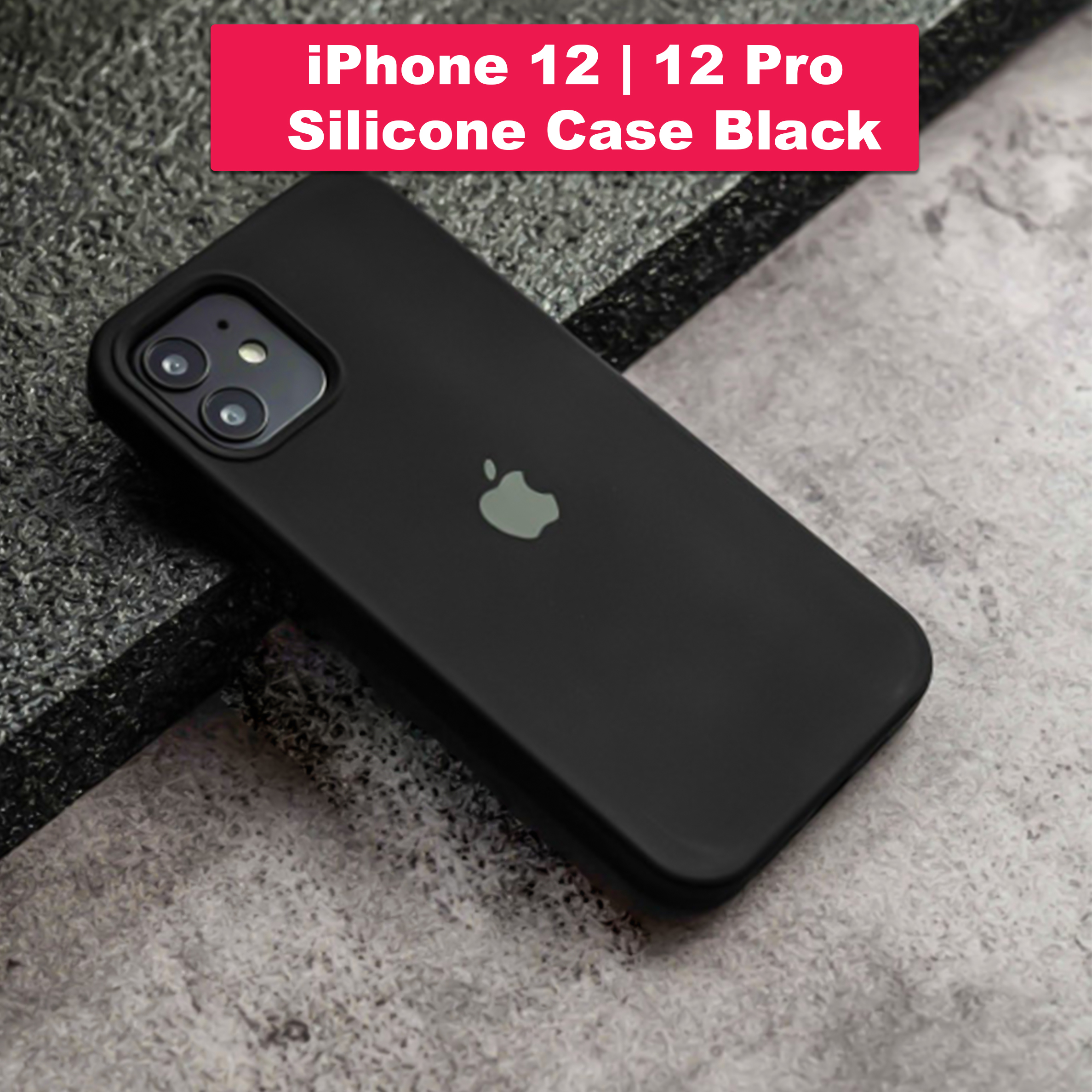 iPhone 12 , iPhone 12 Pro Silicone Case Black