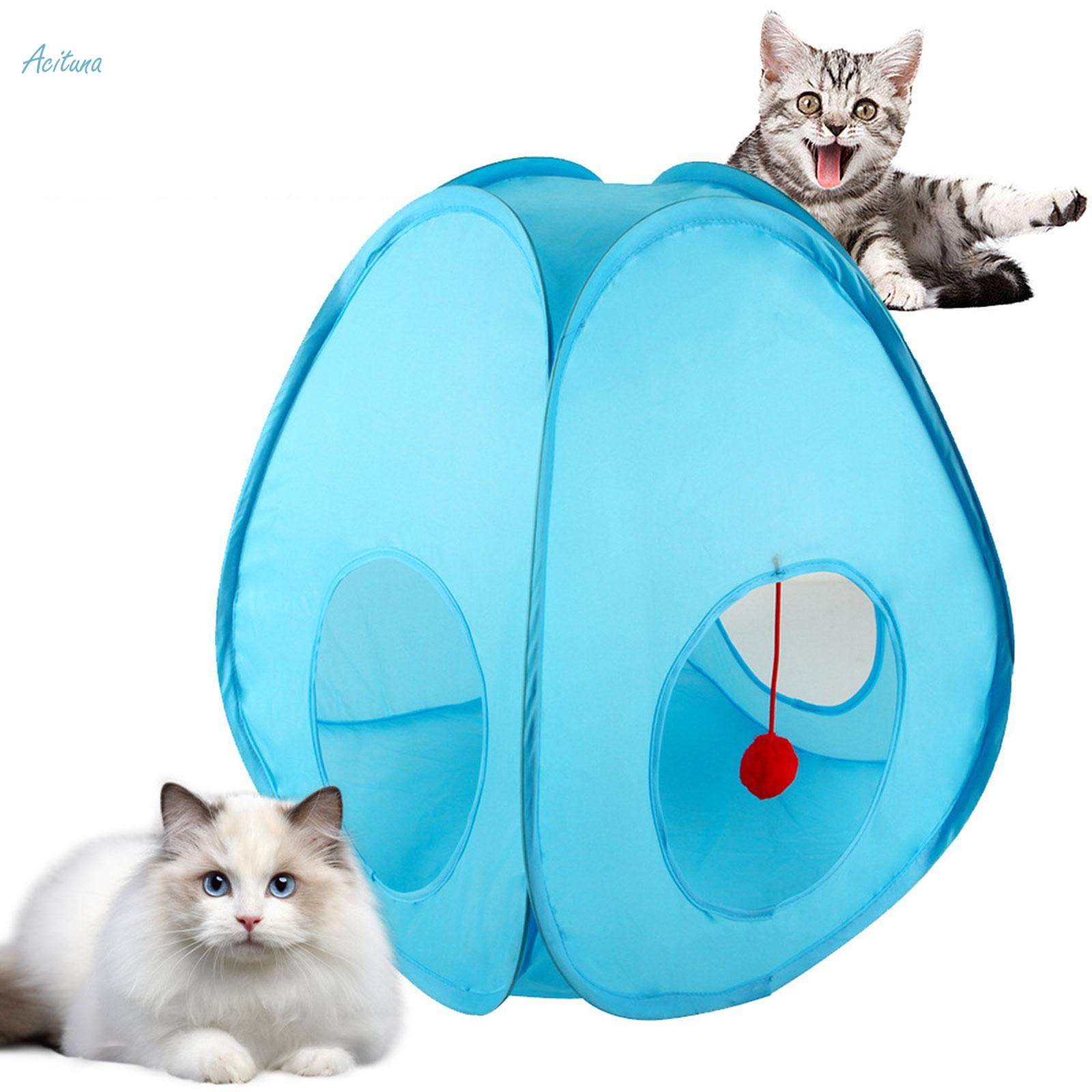 Cat Tents Indoor Cats Passage Cat House Toy for Chewing Small Animals Kitty. 
