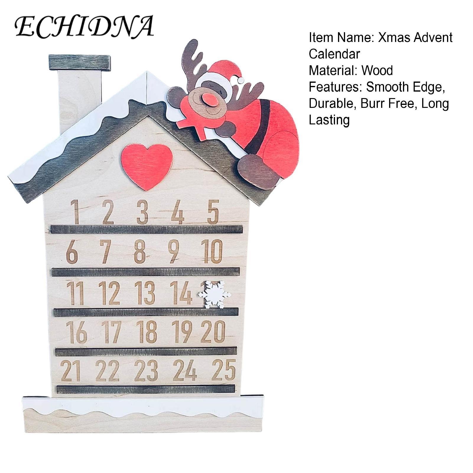 Xmas Advent Calendar Christmas Advent Calendar House 25 Days Countdown Wall Art Decoration Smooth Edge Burr-free Perfect for Southeast Asian Buyers Christmas Ornament. 
