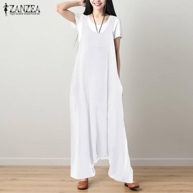 sleeveless bib pants harem trousers jumpsuit playsuit overalls