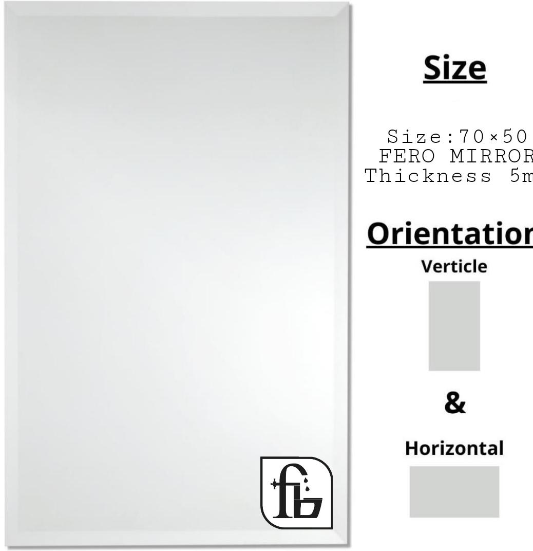 70*50 Mirror Thickness 5mm / Frameless Bathroom Mirror / Mirror / Fero