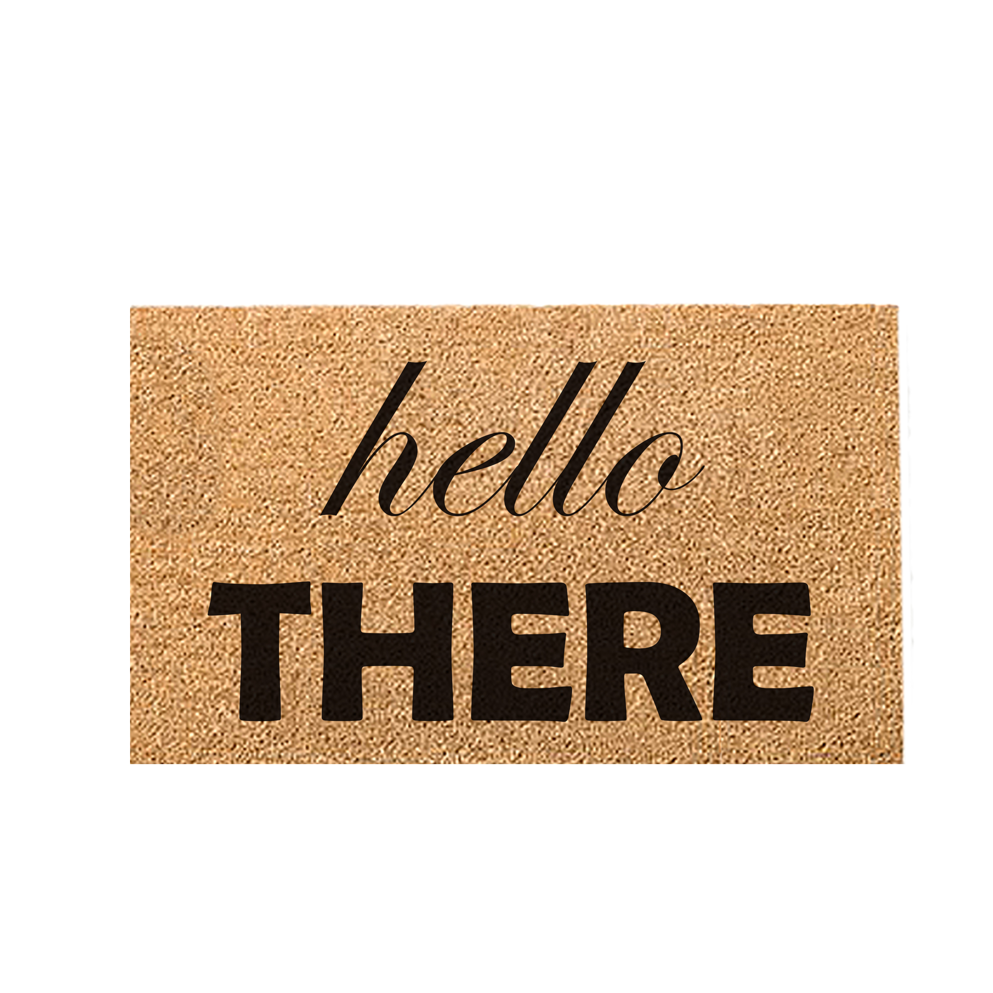 Hello There Personalised Welcome Rug. Coco Doormat. Coir Brush Mat. Welcome Rug. Welcome Carpet. Wording Rug