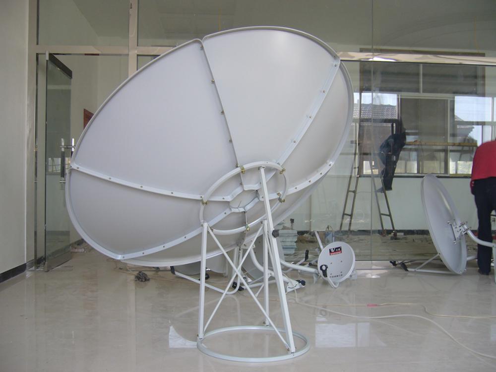 Eurostar C/KU 8 Feet Solid Dish Antena Satellite Receiver Decoder. 
