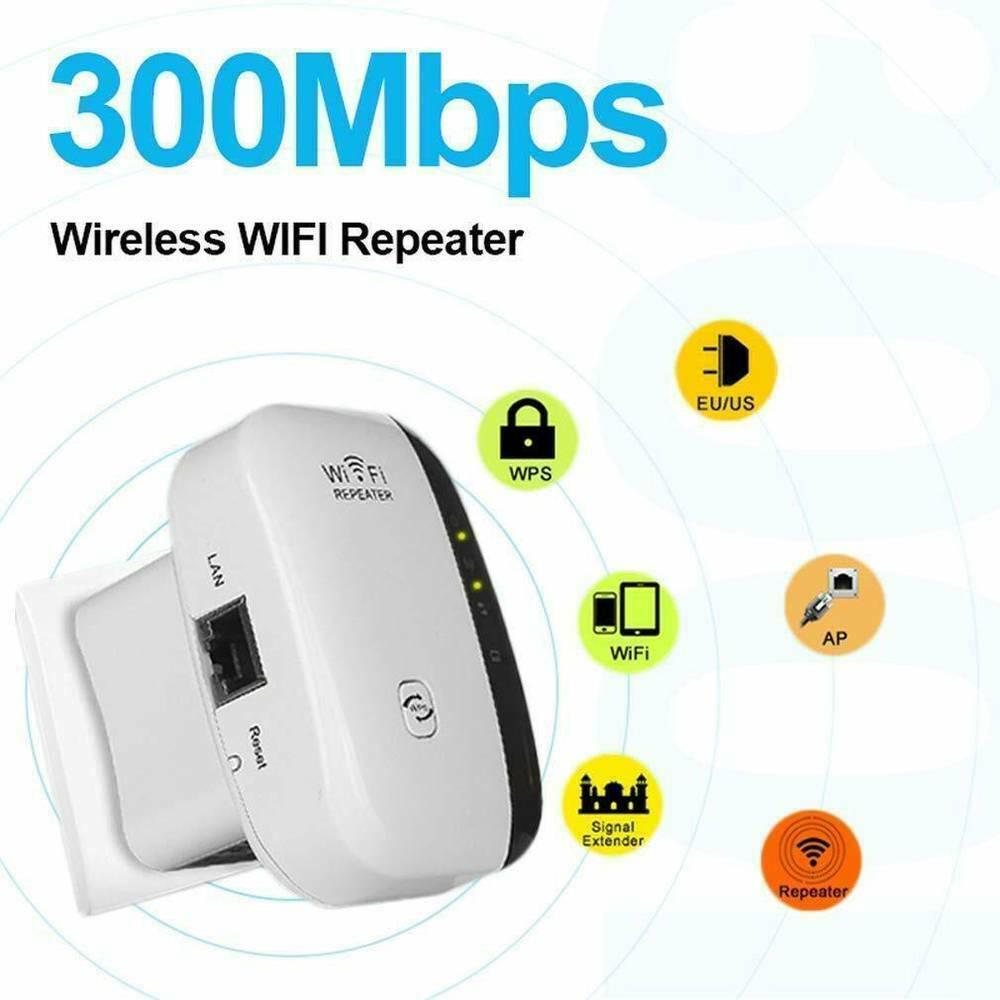 WiFi Blast Wireless Repeater Wi-Fi Range Extender 300Mbps. 