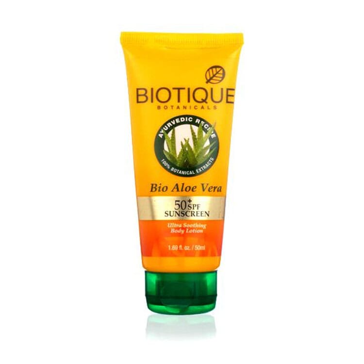 biotique body lotion with spf