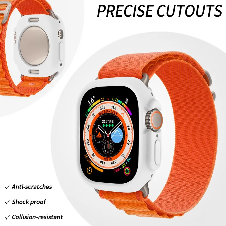 Apple Watch Ultra/Ultra 2 49mm Silicone Cover Full Protection Case with Screen Protector. 