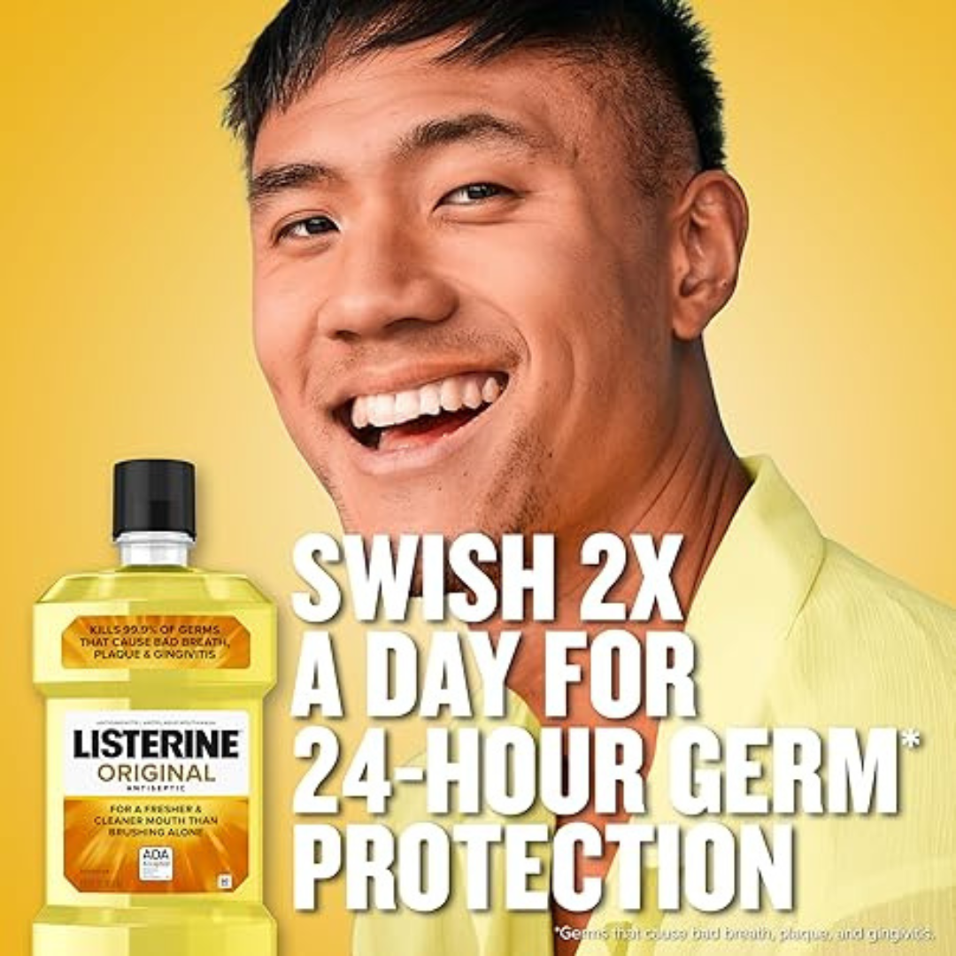 Listerine Mouthwash Oral Care  to Kill 99.9% of Germs That Cause Bad Breath 500ml 250ml. 