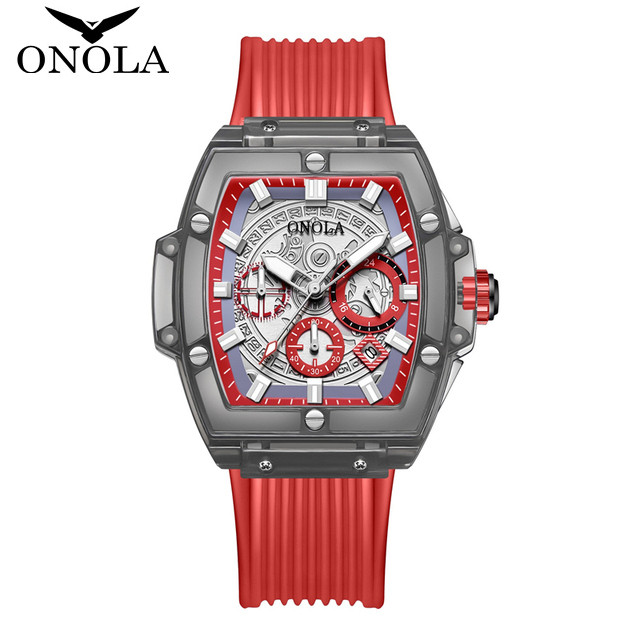 ONOLA Brand Fashion Business Leisure Sports Quartz Square Luxury Analog Men's Watch. 