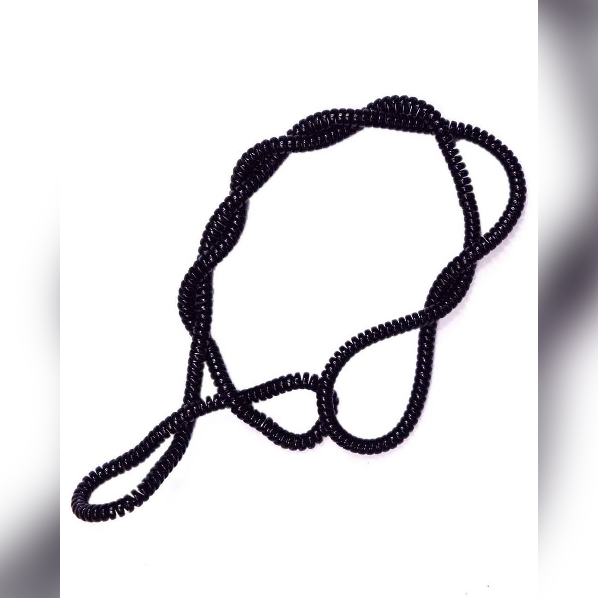 Women's Black Telephone Wire Chain