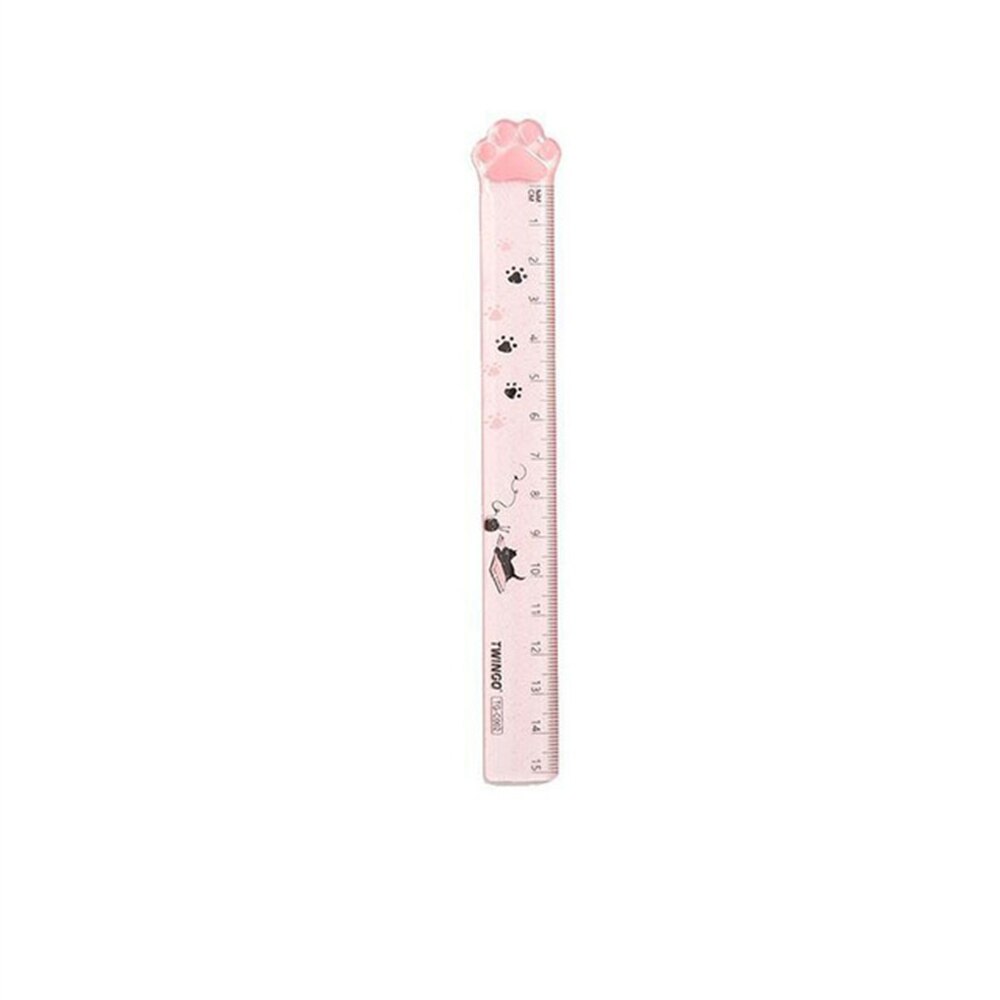 Drawing Ruler For Kids Students Cats Claw Plastic Ruler — 15cm, Pink ...