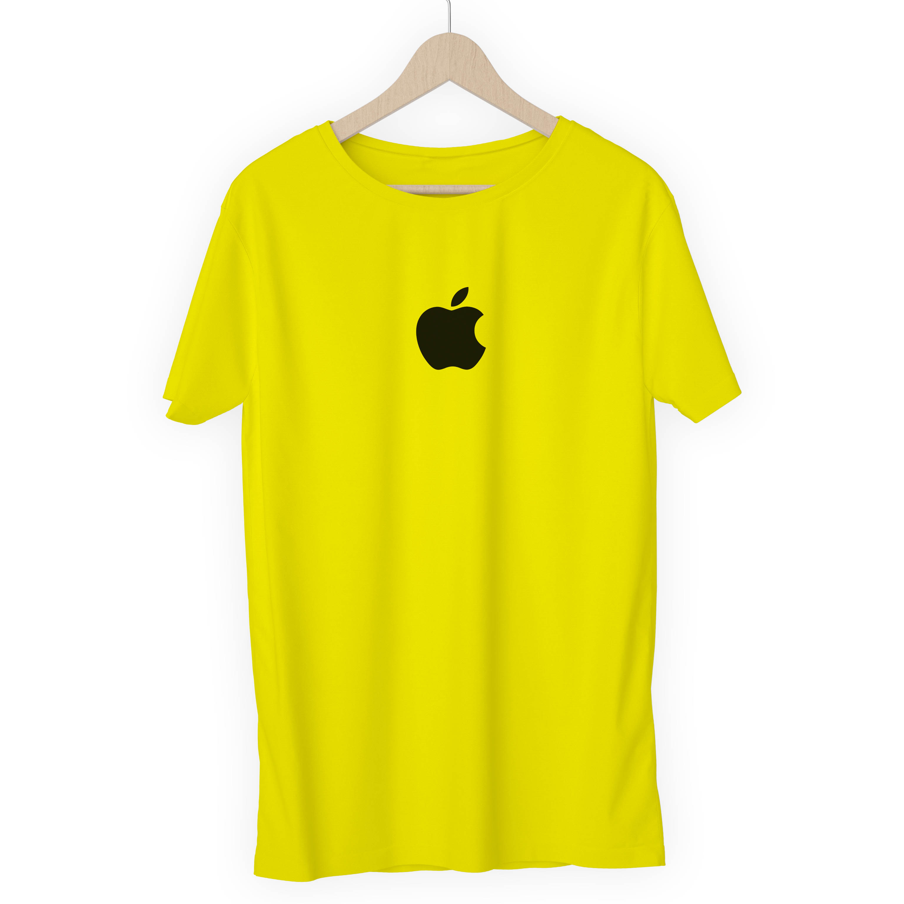 Apple Logo Print Black | White | Red | Maroon | Navy Blue | Yellow Color T Shirt , t shirt for men. 