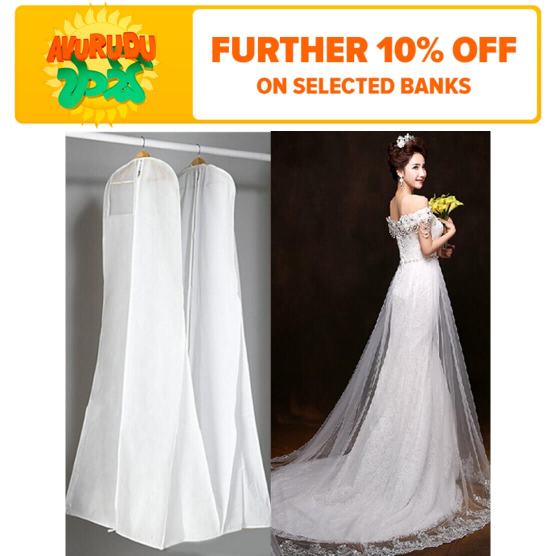 Large Wedding Dress Clothes Bridal Gown Garment Dustproof Storage Bag Cover