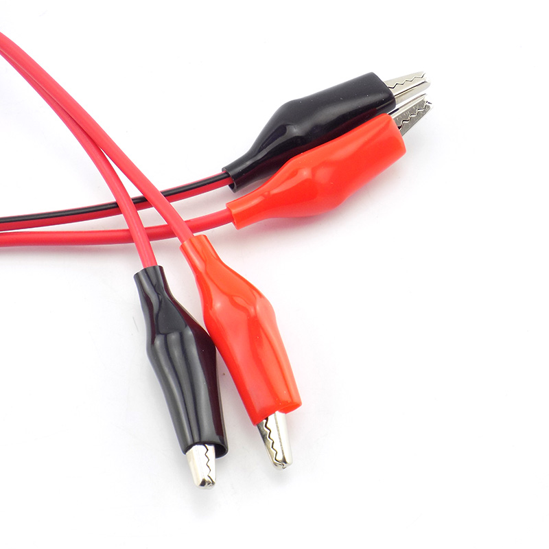 【FOOT SOFA】1M Alligator Clips Test Lead Double Head Crocodile Clip Roach Electrical DIY Clip Test Lead Jumper Wire Clips Crocodile Cable. 