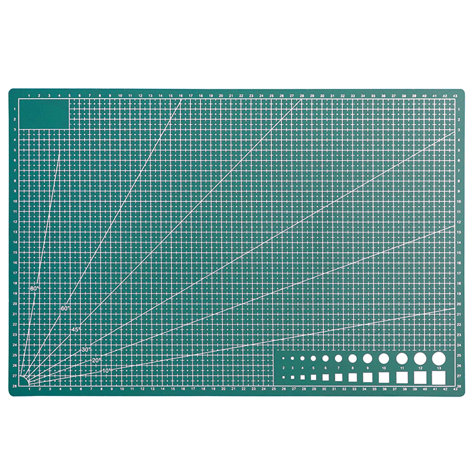A3 Self Healing Cutting Mat Double-sided Non-slip PVC Cutting Board with Grid Lines Angles Design 3mm Thickness for Scrapbooking Art & Craft Projects. 