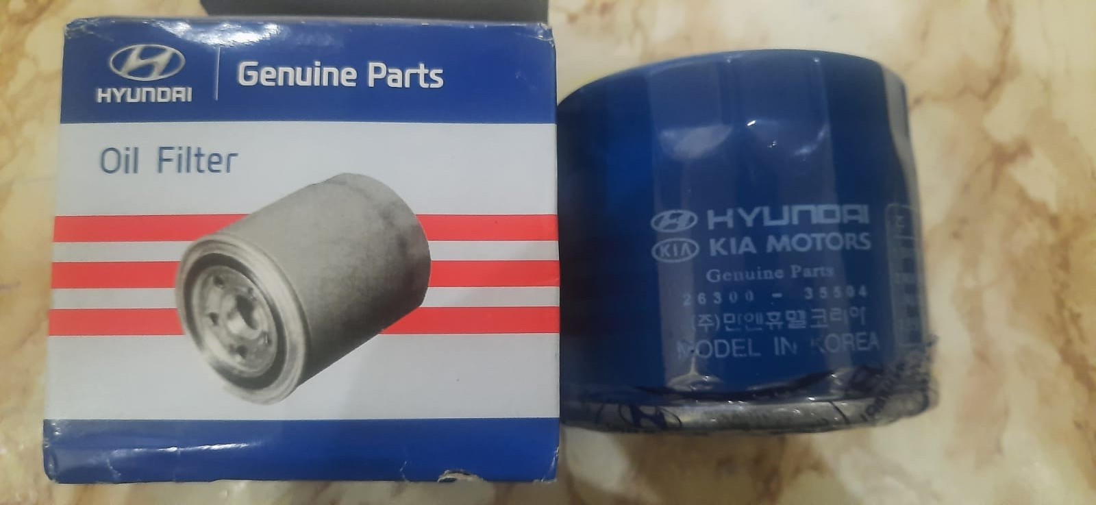 Genuine Hyundai 26300-35504 Oil Filter / C-304 Fit For Accent, Santa FE, Tucson. 