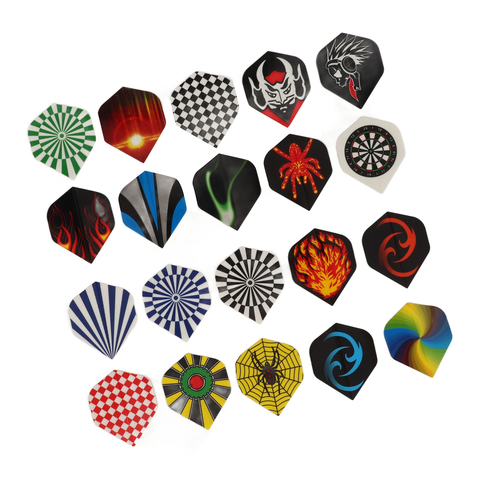Professional Flight Feather Replacement Tails Wing Standard Dart Flights Set PET for Steel Tip Darts. 