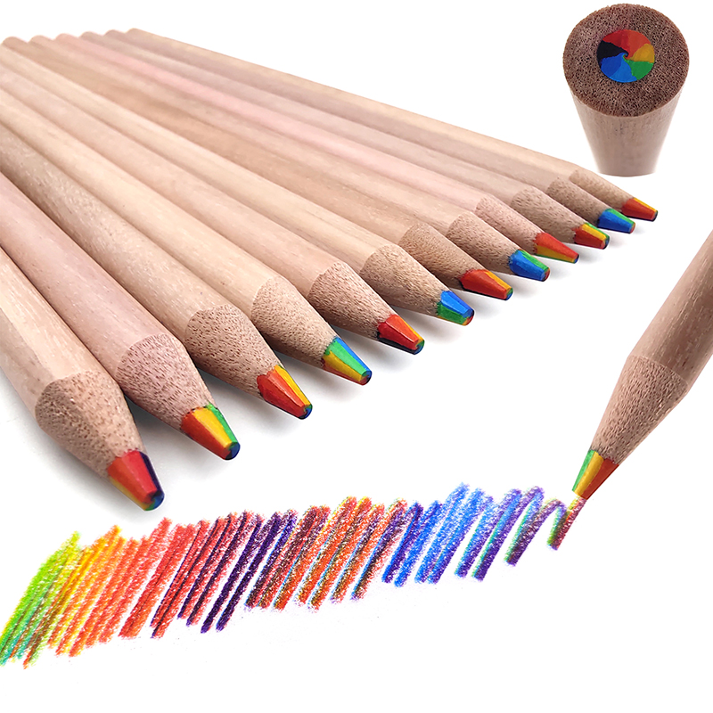 2Pcs 7 Colors Gradient Rainbow Pencils For Art Drawing Coloring Sketching SEVICH. 