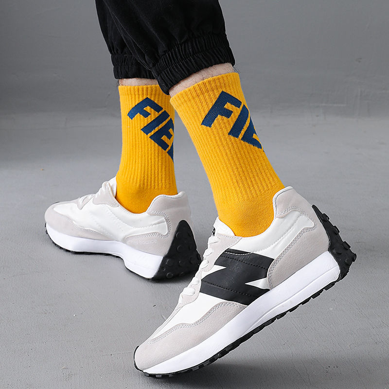 Cotton Socks Men's Long Mid-Calf Sports Deodorant High Waist Basketball Shoes for Junior High School Students in Spring and Autumn15Years Old. 