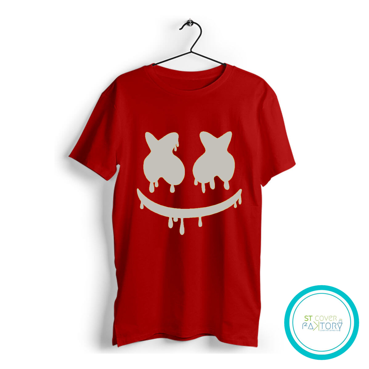 Marshmello Red  Tshirt  unisex  tees designer tees  crew neck  silver white  red  blue  black. 