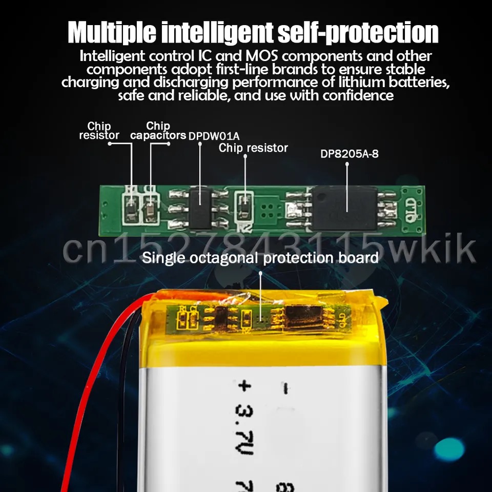 803040 3.7v 1000mAh Li-ion Li-Po Cells Lithium Polymer Rechargeable Battery For Bluetooth GPS MP3 MP4 Recorder. 