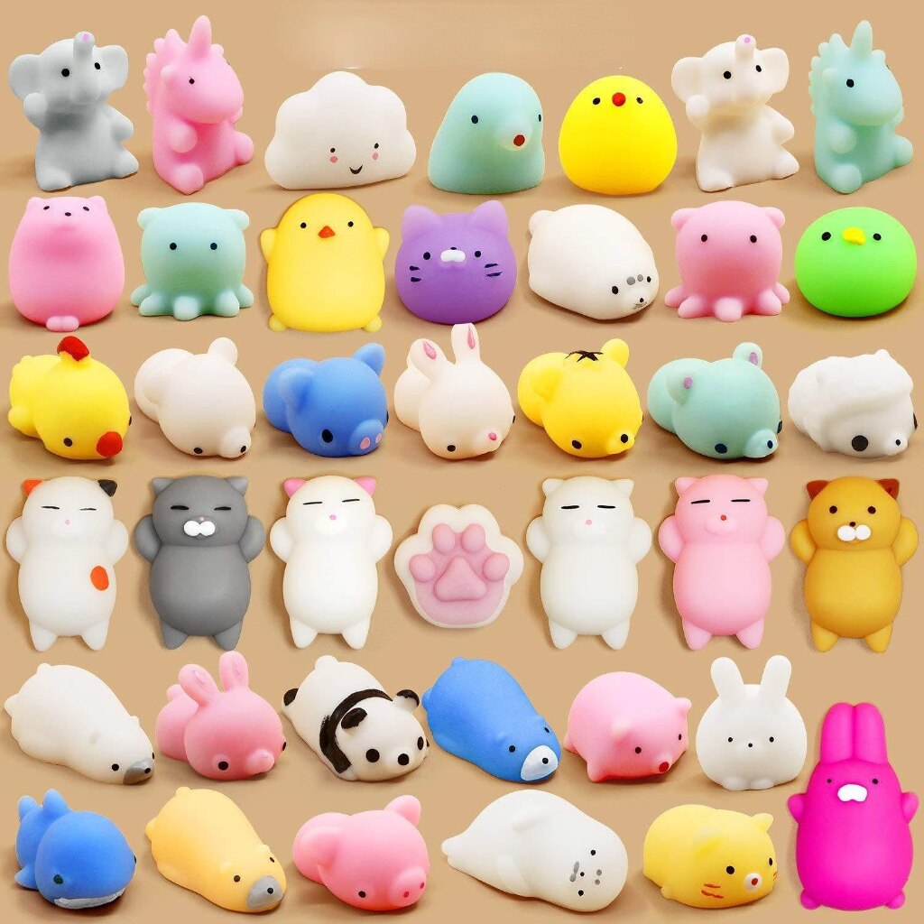 1 8PCS/Set Cute Mochi Squishy Toys Mini Squishies Kawaii Animal Squishys Party Easter Gifts For Kids Stress Relief Toy Brinquedos. 