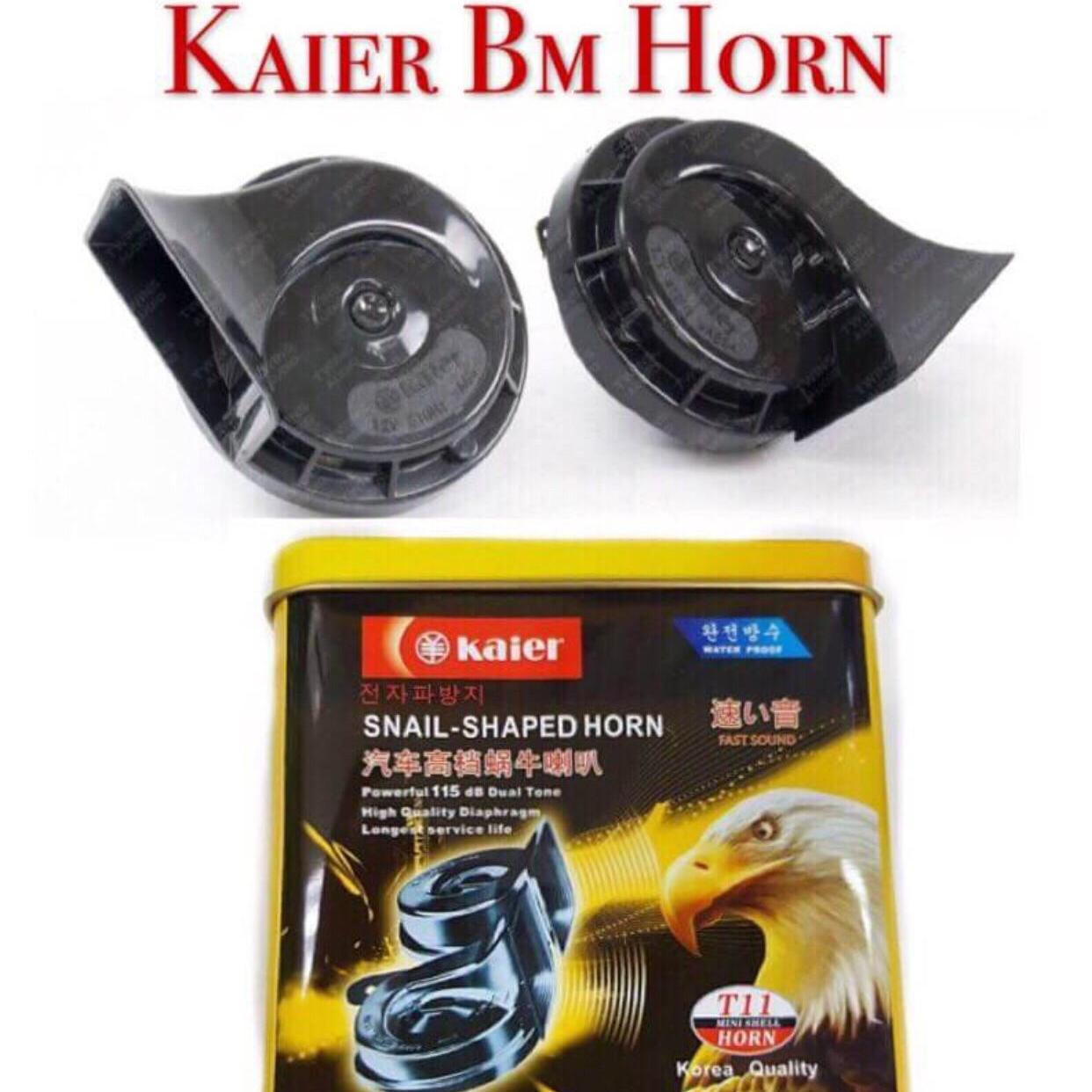 Car Horn KAIER T-11 Snail Shaped 2 Horns unit Waterproof. 