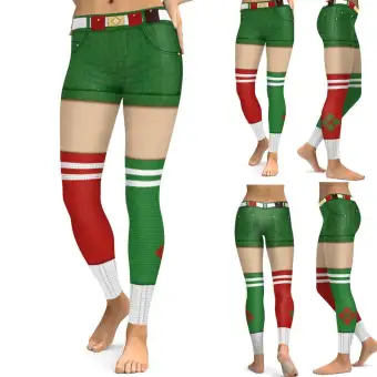 christmas running tights