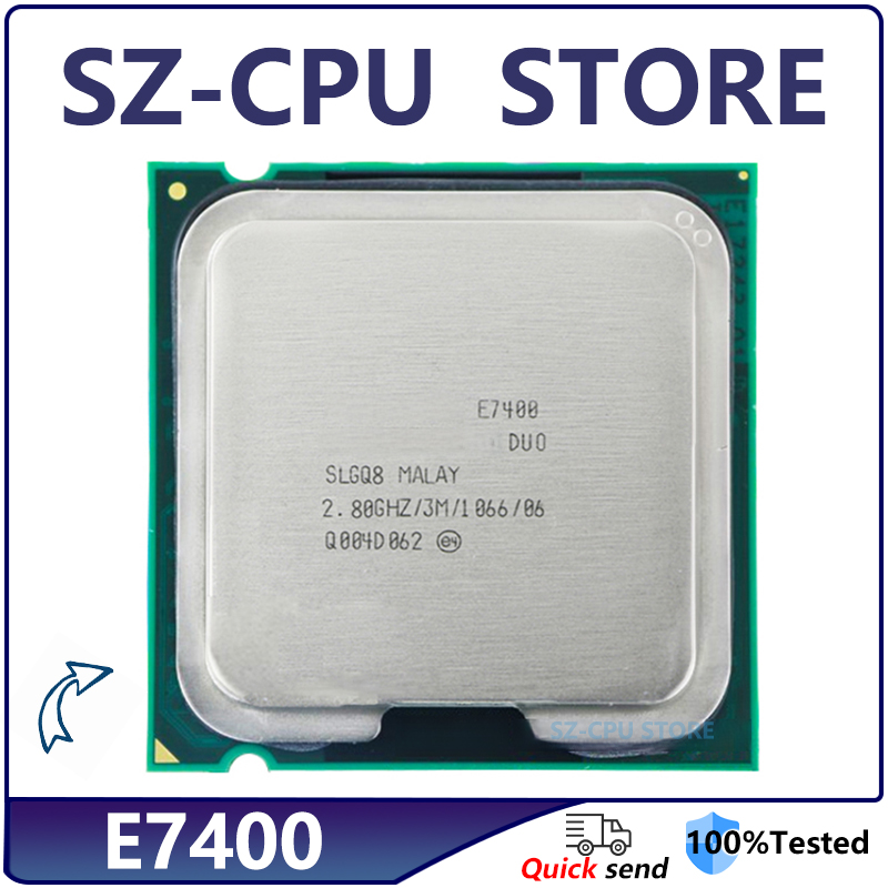 Core 2 Duo E7400 Processor 2.8GHz/ 3M /1066MHz Desktop LGA775 CPU ...