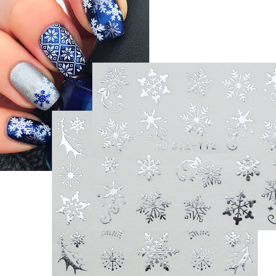 Christmas Snowflake Stickers For Nails Gold Silver Xmas Ornament Sliders Nail Art Water Decals Nail Tattoo Decoration LESTZ-YA: Buy Online at Best Prices in SriLanka Christmas Snowflake Stickers For Nails Gold Silver Xmas Ornament Sliders Nail Art Water Decals Nail Tattoo Decoration LESTZ-YA: Buy Online at Best Prices in SriLanka