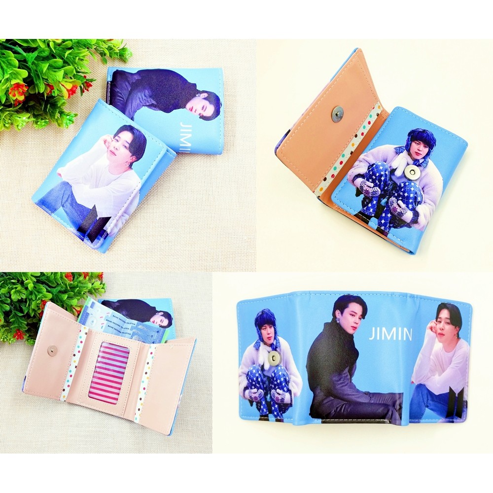 KPOP Wallet Purse 3 layer BTS STRAY KIDS ENHYPEN NCT TXT Dompet Perempuan Wallet Women. 