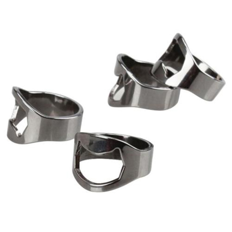 Stainless Steel Finger Corkscrew Bottle Opener Tool Versatile Ring-Shape Bottle Opener Bartender Tool. 