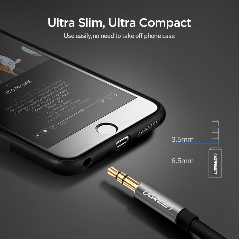 Ugreen 3.5mm Extension Audio Cable Male to Female Aux Cable Headphone Cable 3.5 mm extension cable for iPhone 6s MP3 MP4 Player iPad Smartphones. 