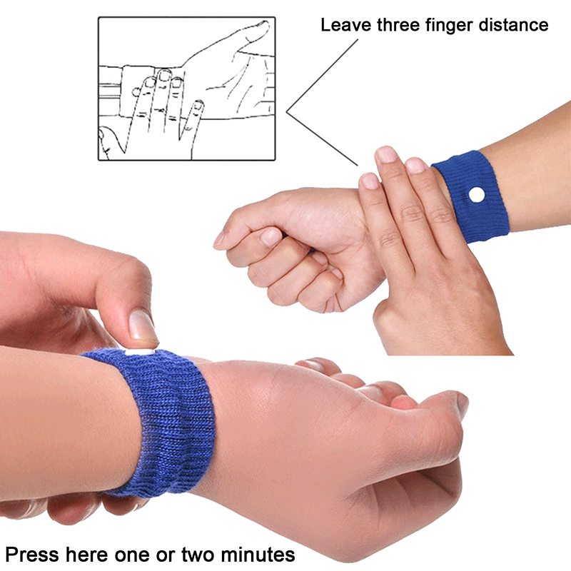1Pair Anti Nausea Car Seasick Sickness bracelet Travel Wrist band traveling tool. 