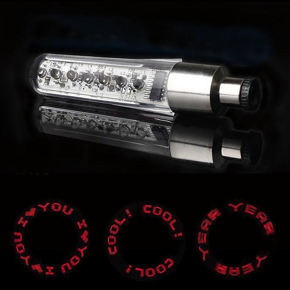 FG Bicycle LED Bike Wheel Tire Spoke Decorate Light MTB Valve Flash Letter Neon Lamp #277535. 