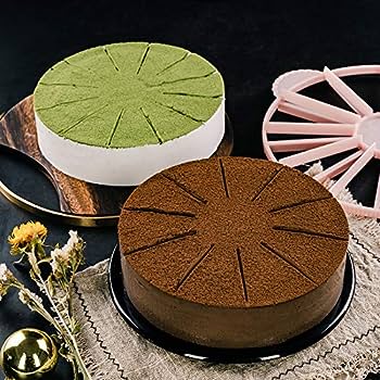 Round Cake Slice & Pie Slicer Marker, Cake Divider, Cheesecake Cutter, 10 or 12 Slices Double Sided Cake Portion Marker, Works for Cakes  Cake Divider Cake Slice - Cake Portion Marker Cake Cutter. 