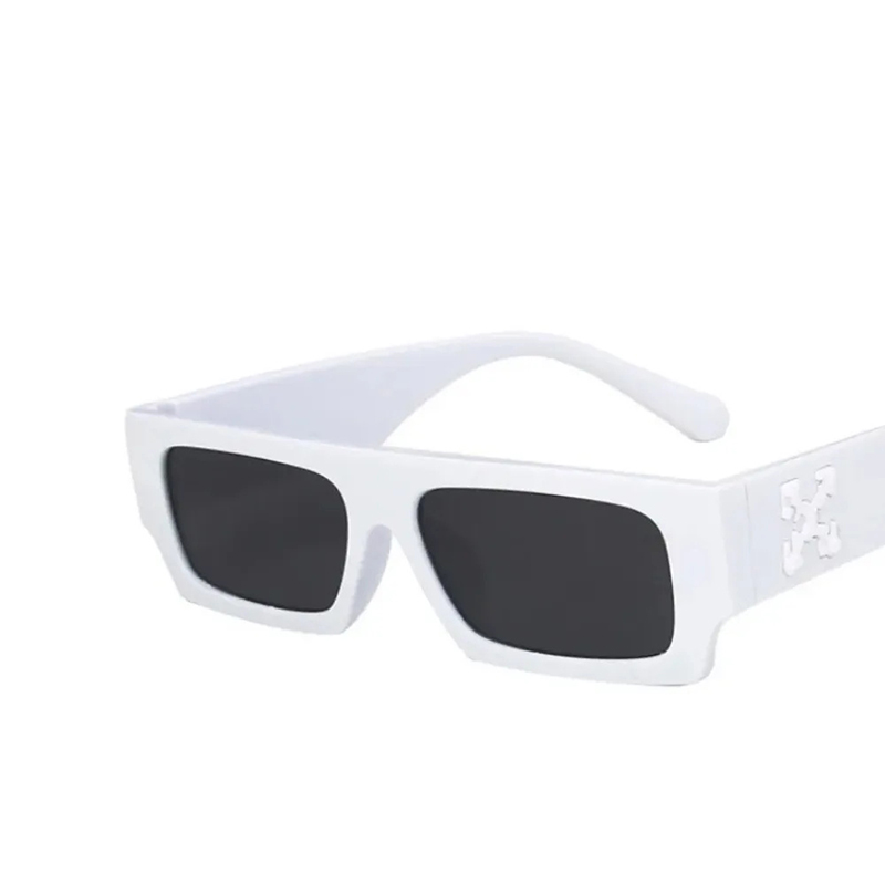 Women's Hip-hop Square Sunglasses Men Hole Design White Sun Glasses Blue Ladies Vintage Shados Eyewear UV Protection Moyao. 