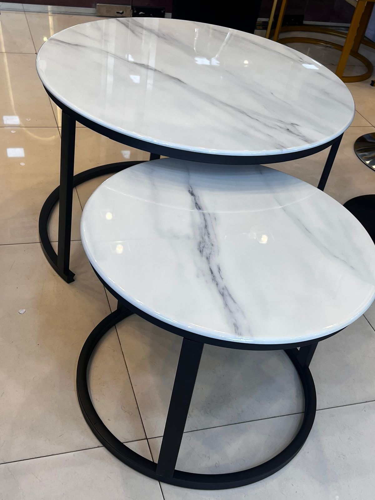 Granite Top & Steel Frame Luxury Two in 1  Coffee Tables. 
