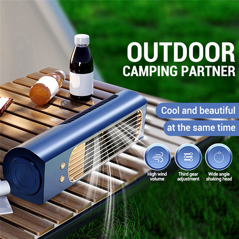 Household Tower Fan 90° Circulation Oscillating Quiet Cooling Air Conditioner Blue. 